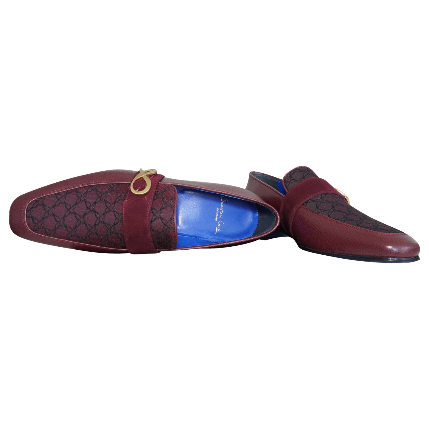 Vino Logo Monk Strap Loafer With Gold Buckle