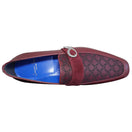 Vino Logo Monk Strap Loafer With Silver Buckle
