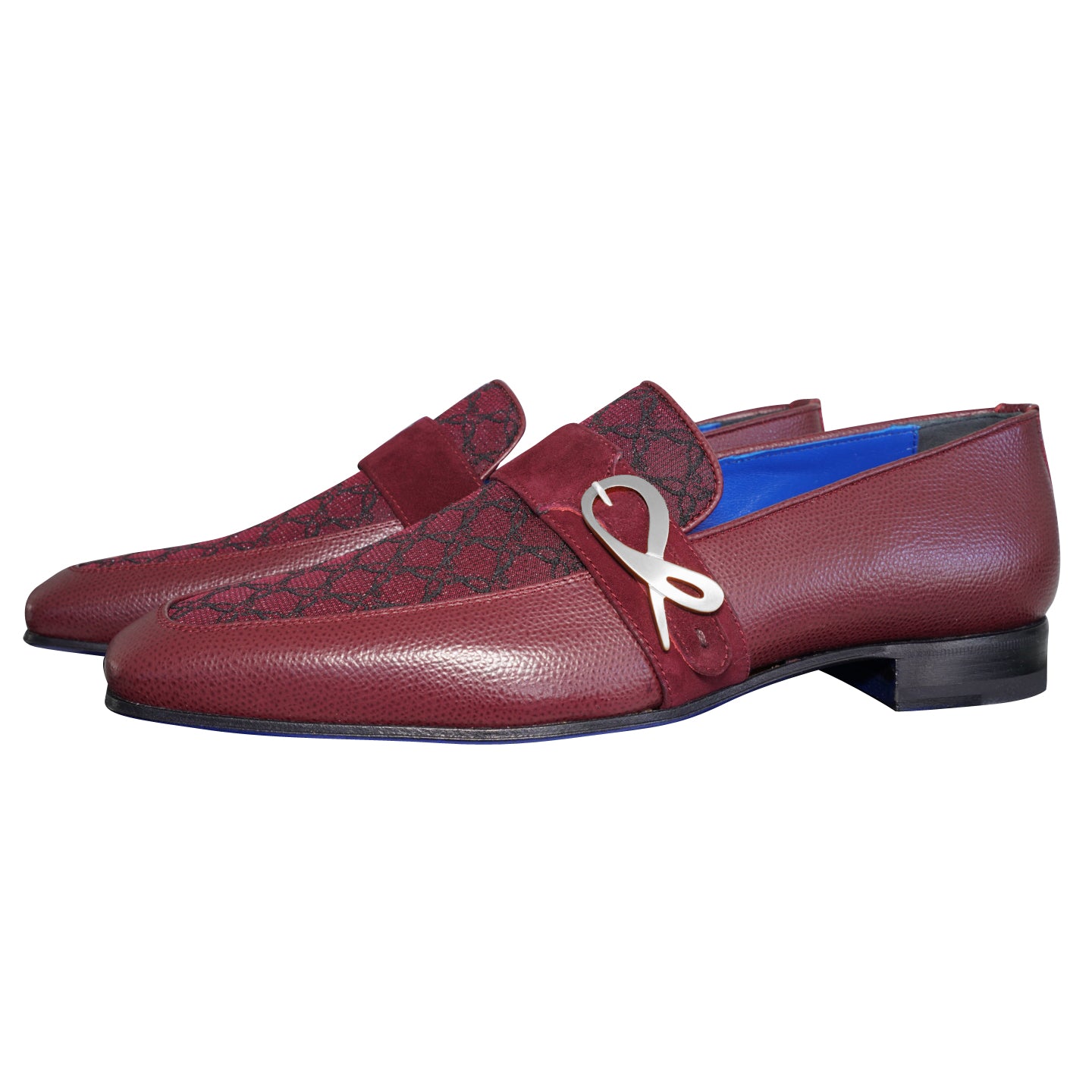 Vino Logo Monk Strap Loafer With Silver Buckle