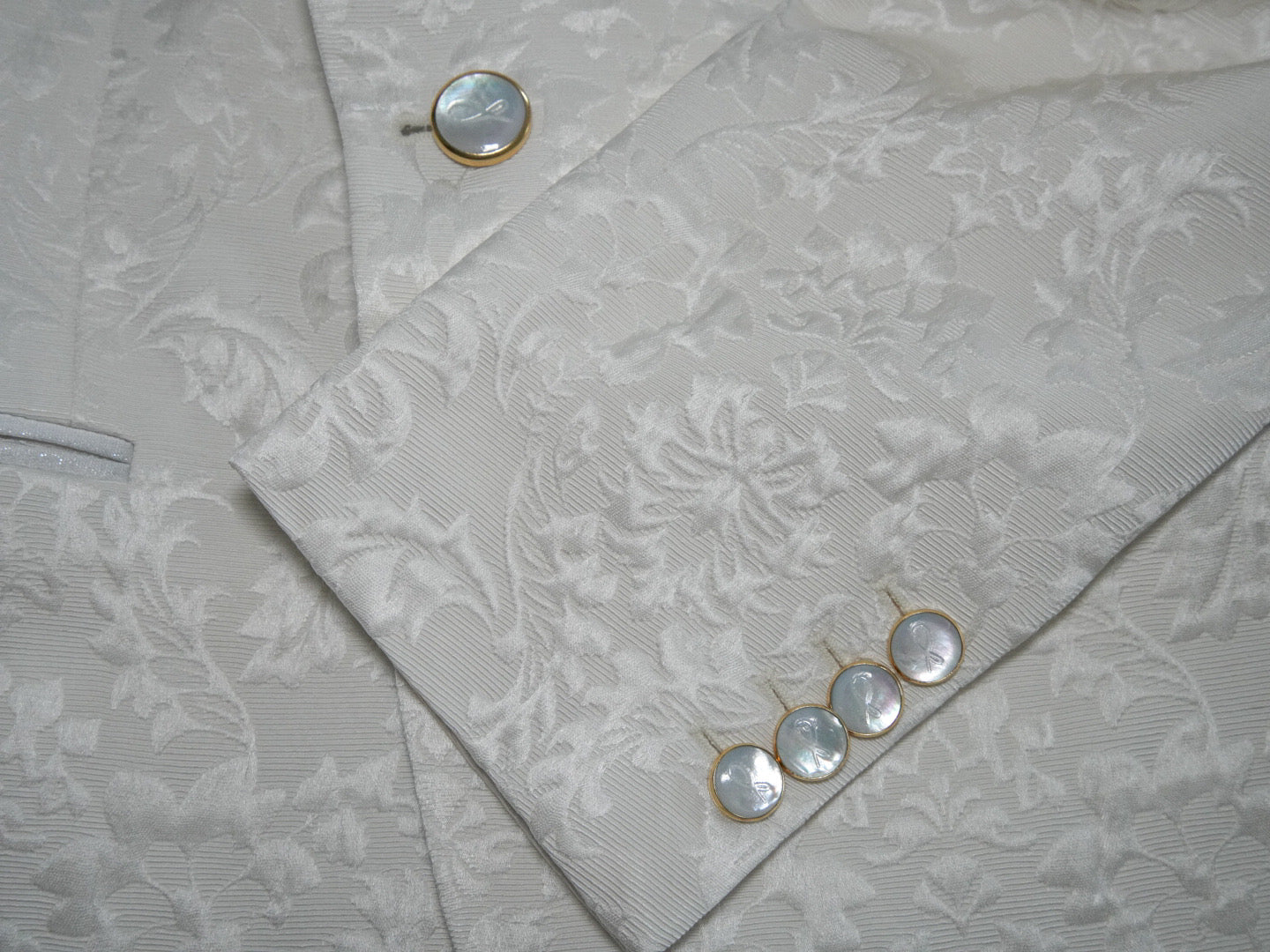 Mother Of Pearl With Gold Tone Buttons For Sports Jacket