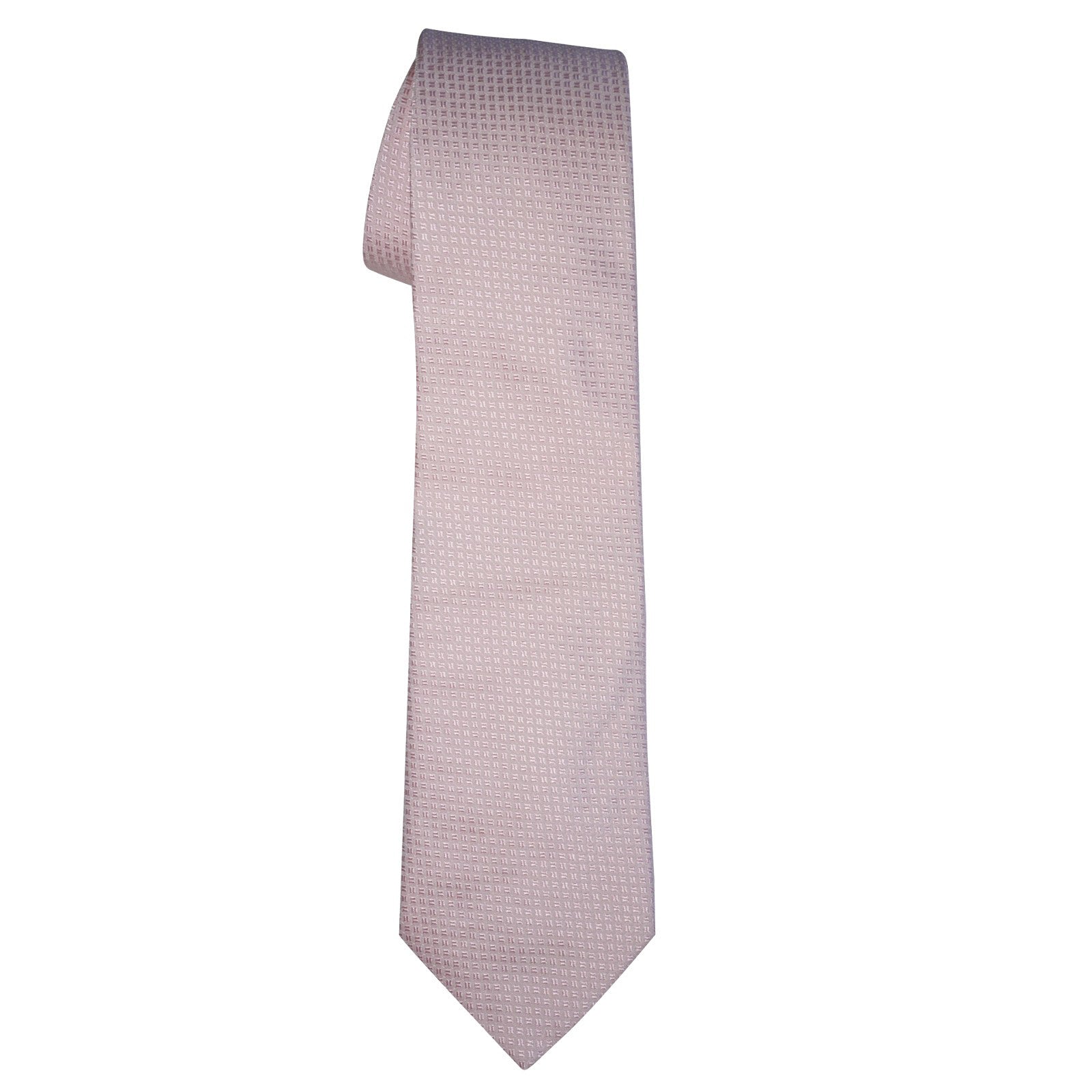 Pale Pink Geo Silk Luxury Necktie