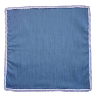 Brushed Steel Blue with Lilac Blue Signature Border