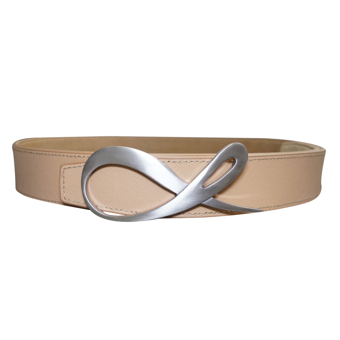 Tuscan Suede Pebbled Brushed Silver Reversible Belt