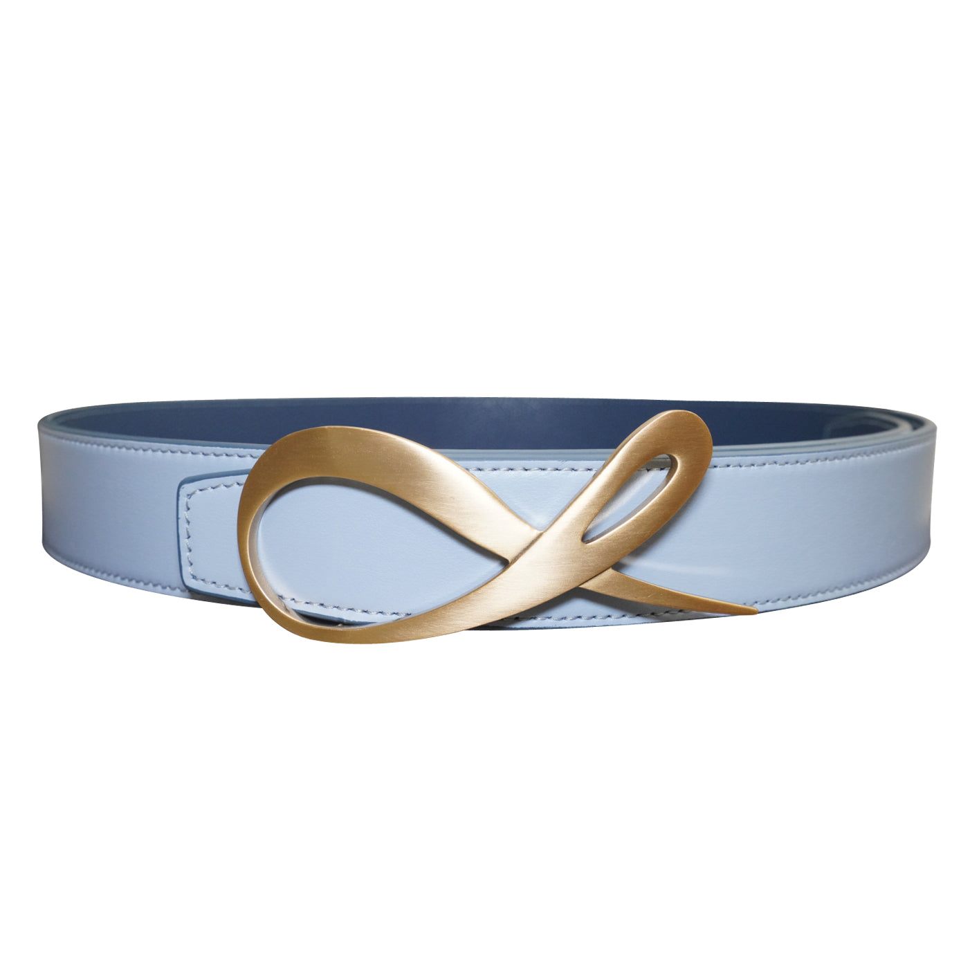 Aegean Blu Maya Yellow Gold Reversible Belt