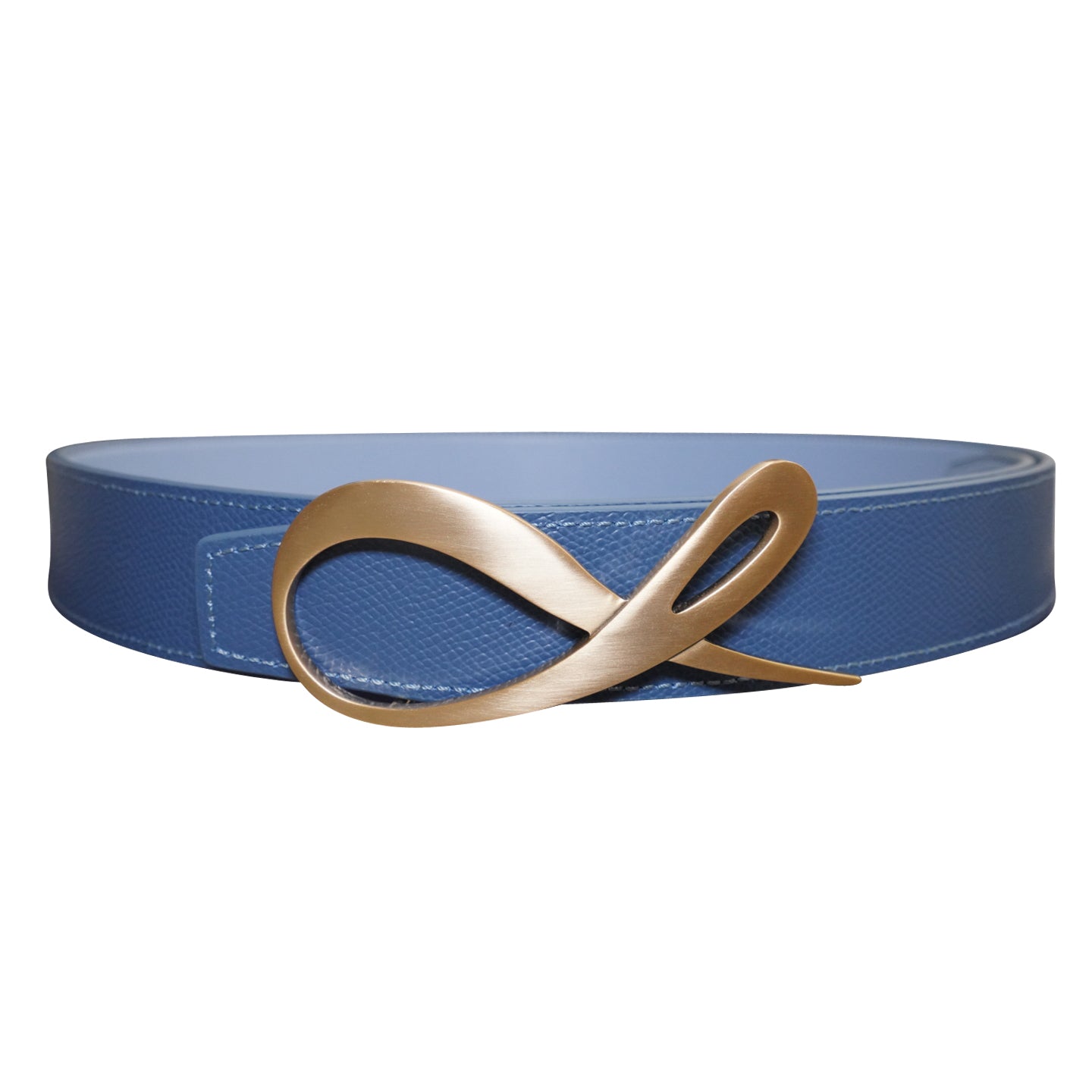 Aegean Blu Maya Yellow Gold Reversible Belt