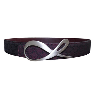 Vino Logo Silver Reversible Belt