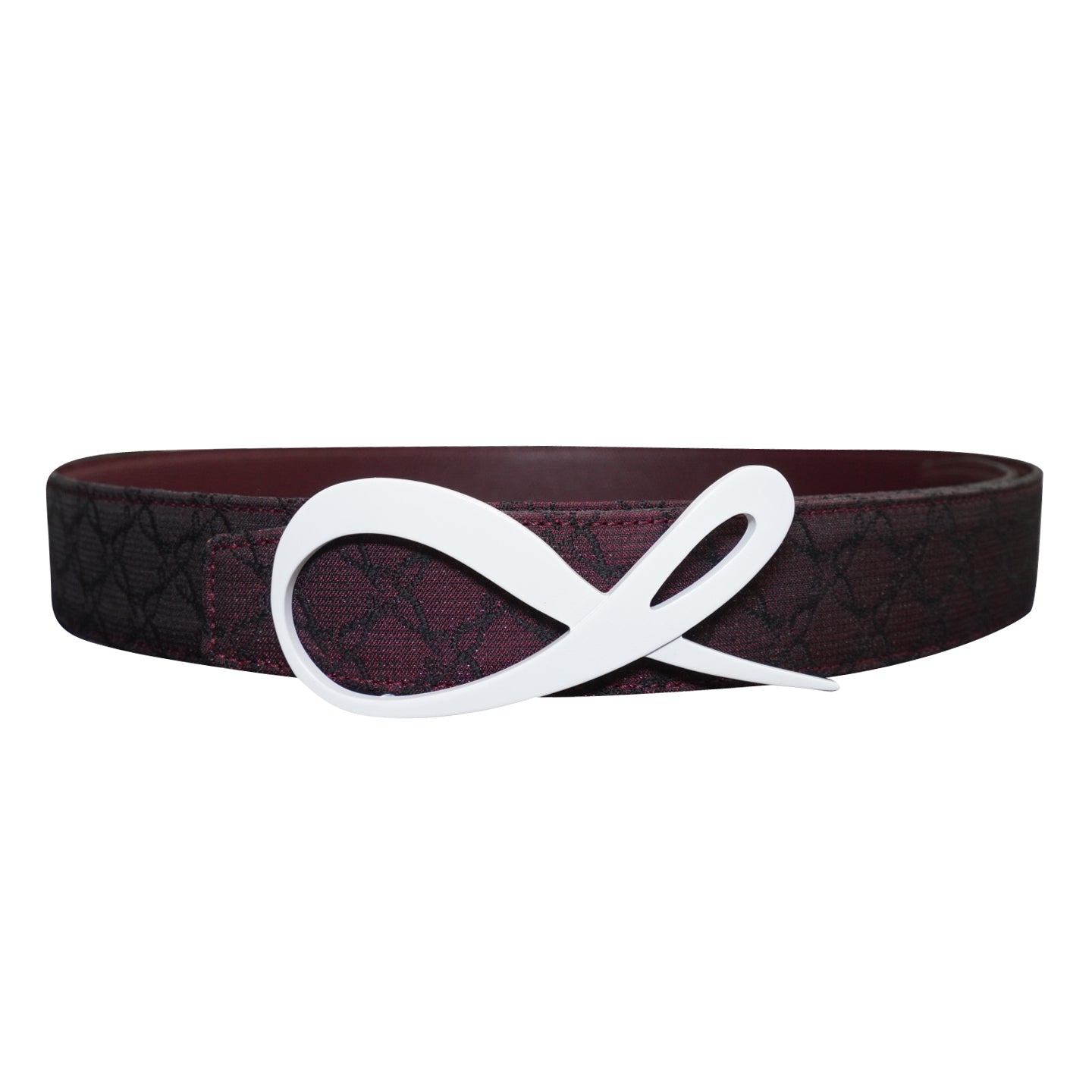 Vino Logo White Enamel Reversible Belt