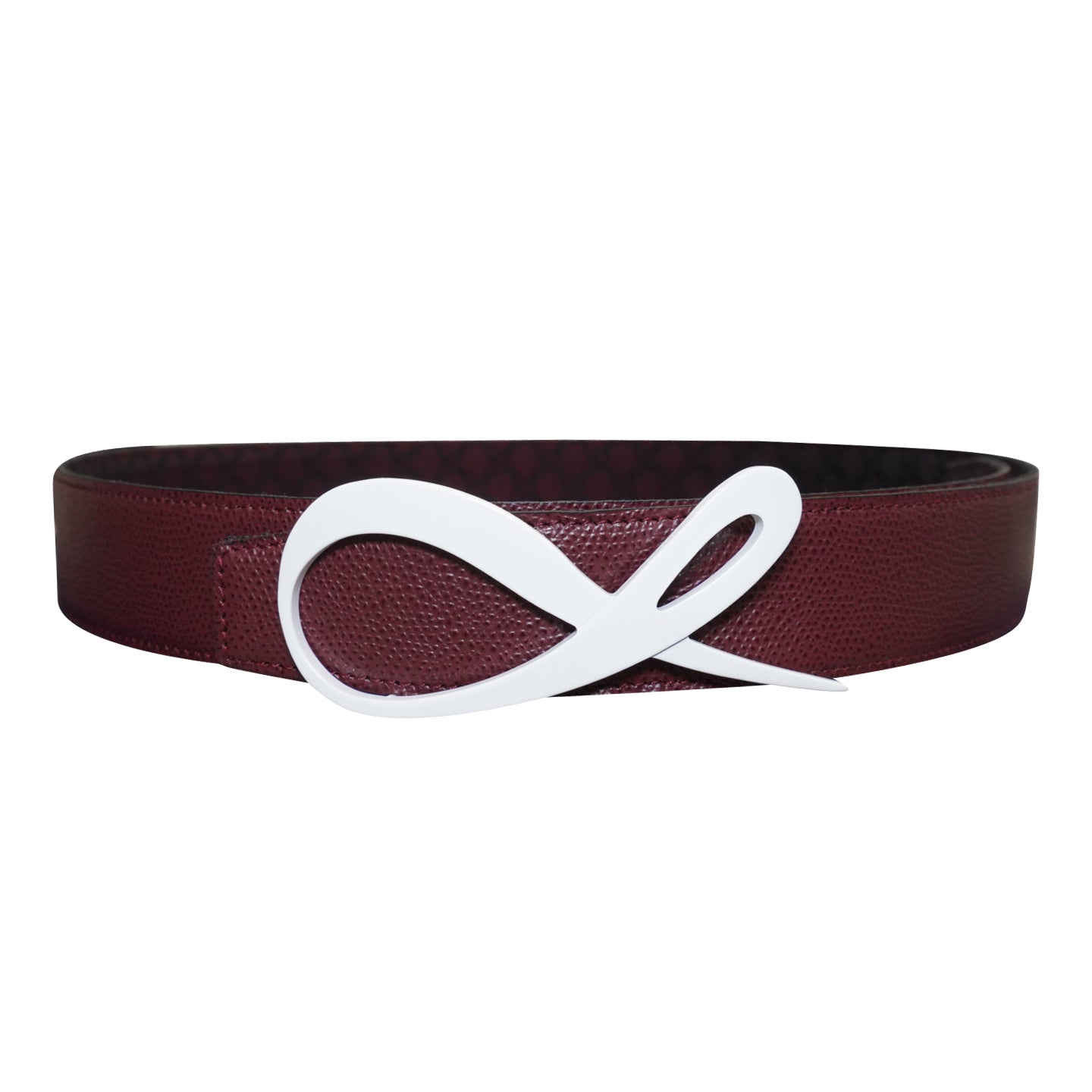 Vino Logo White Enamel Reversible Belt