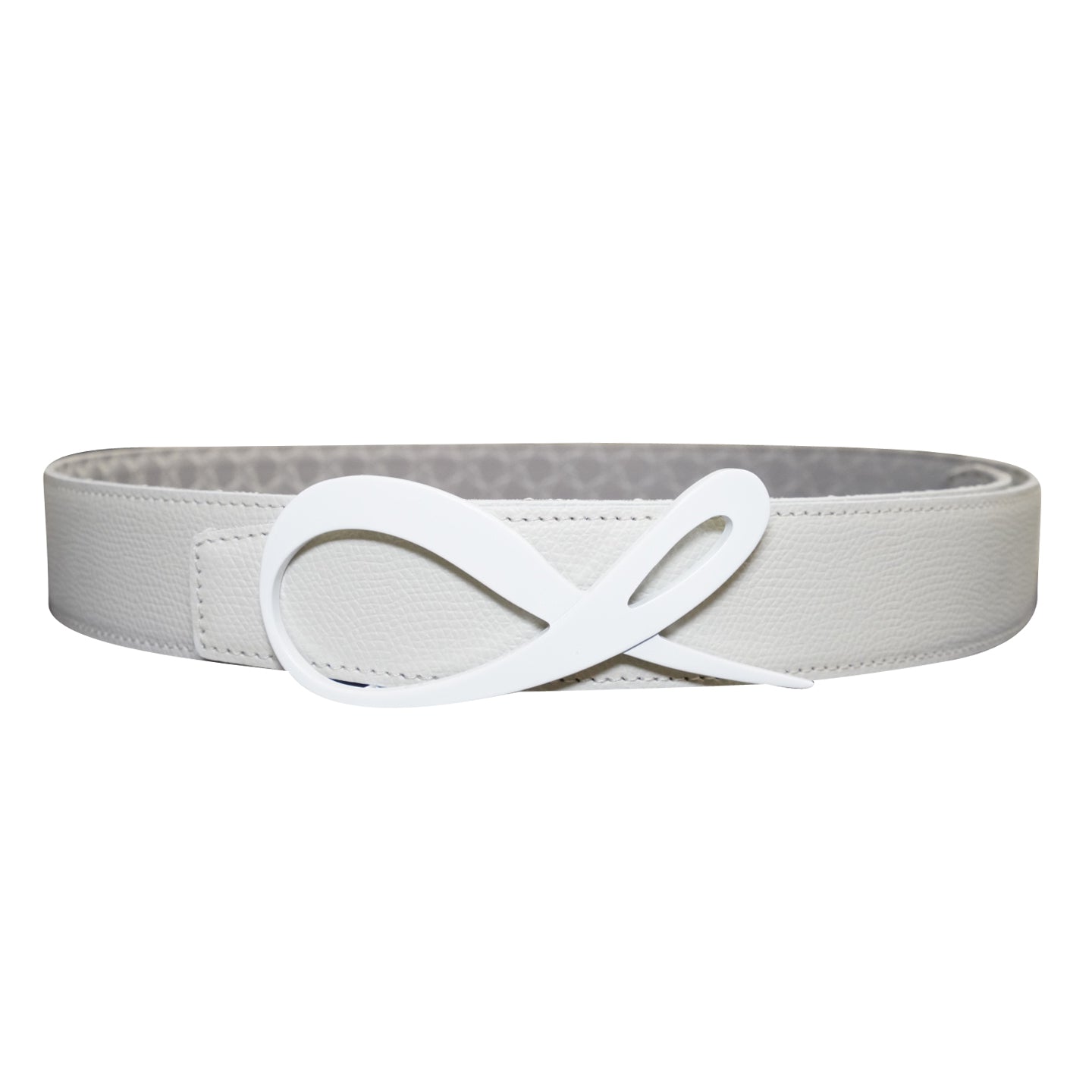 Tortora Logo White Enamel Reversible Belt