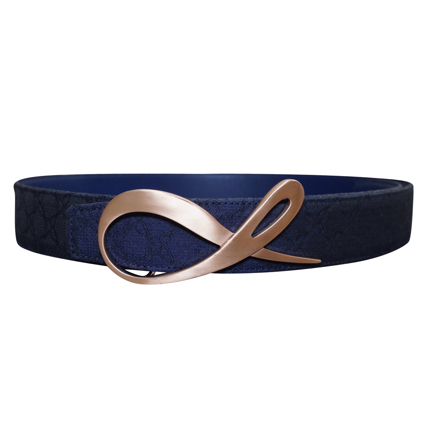 Midnight Marino Logo Rose Gold Reversible Belt