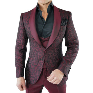 Burgundy Fiore Dinner Jacket