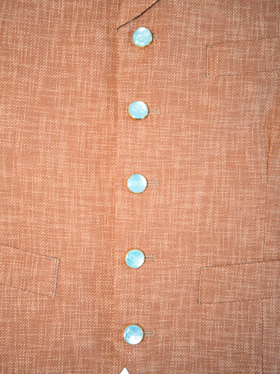 Copper Lino Tweed Ciottoli Waistcoat