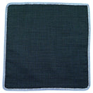 Fumo Di Ombra with Sky Blue Signature Border - Sebastian Cruz Couture