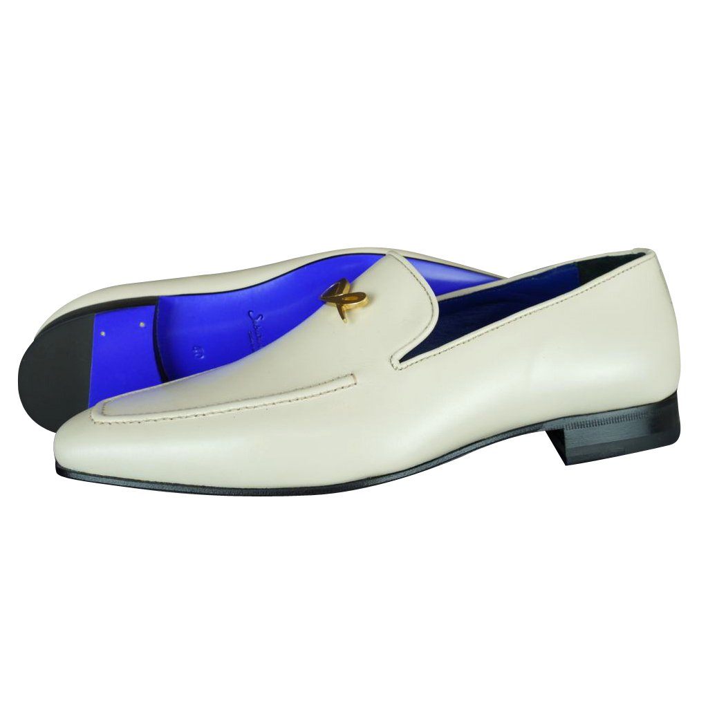 Classica Mascarpone With Yellow Gold Gold Hardware Leather Loafers