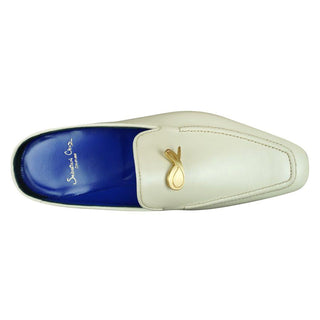 Classica Mascarpone With Yellow Gold Hardware Leather Slippers