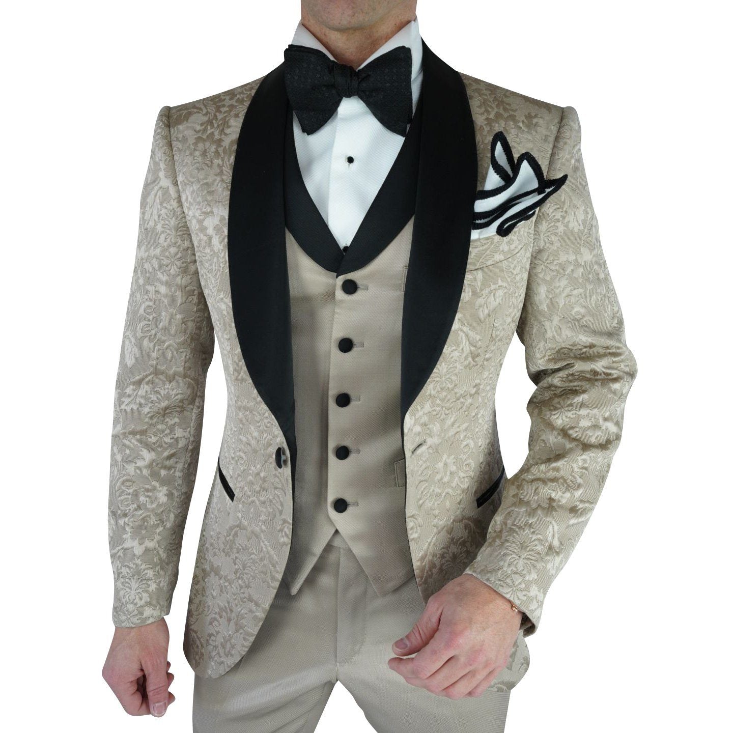 Champagne Oro Fiore and Black Dinner Jacket