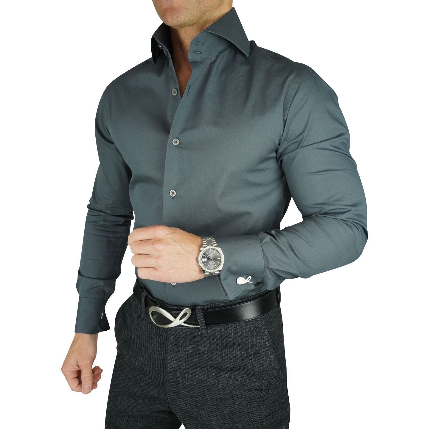 charcoal dress shirt Men's Charcoal Dress Shirt @ The Vault in size 17 / 32/33