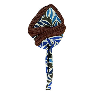 Aegean Tulipano with Brown Signature Border - Sebastian Cruz Couture