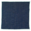 Denim Du Volte with White Signature Border - Sebastian Cruz Couture