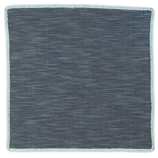 Denim Du Volte with White Signature Border - Sebastian Cruz Couture