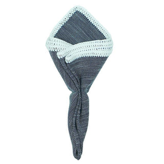 Denim Du Volte with White Signature Border - Sebastian Cruz Couture