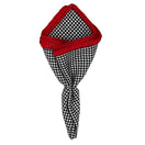 Houndstooth Cachemire with Red Signature Border - Sebastian Cruz Couture