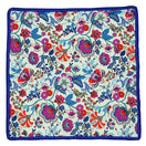 Oasis Fluorescente with Royal Blue Signature Border - Sebastian Cruz Couture