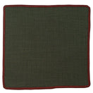 Avena Moca with Burgundy Signature Border - Sebastian Cruz Couture