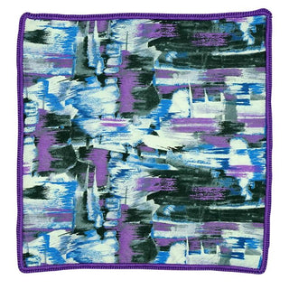 Iris Astratto with Purple Signature Border - Sebastian Cruz Couture
