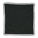 Black Raso With White And Black Diamond Flake Signature Border - Sebastian Cruz Couture