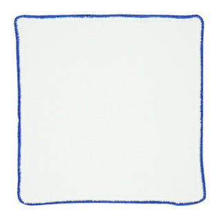 White Nieve With Royal Blue Flake Signature Border