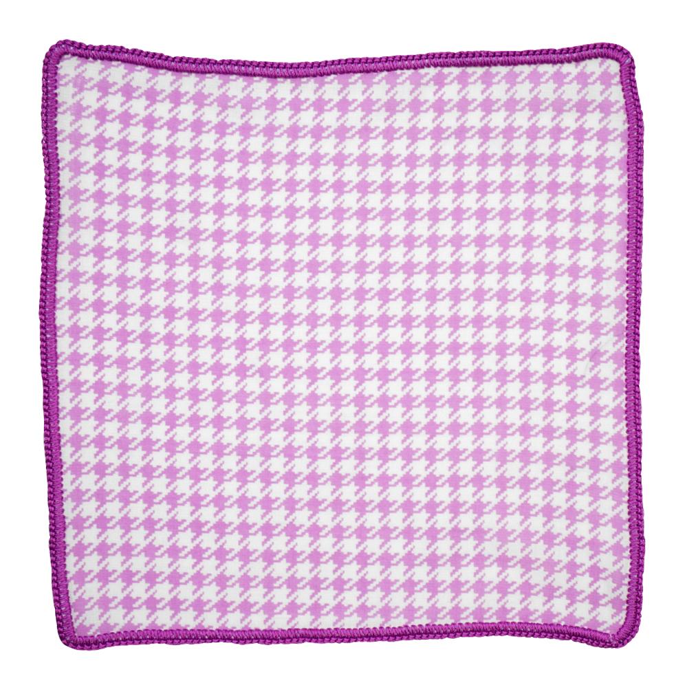 Orchid Houndstooth with Violet Signature Border
