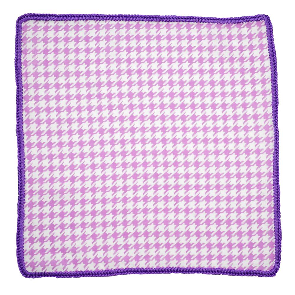 Orchid Houndstooth with Purple Signature Border