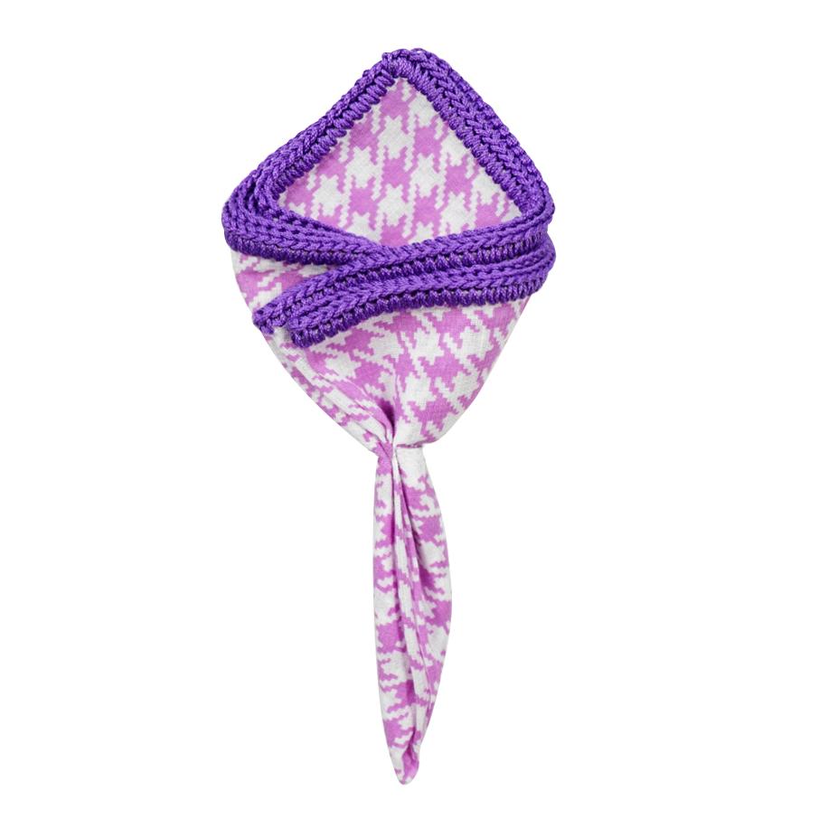 Orchid Houndstooth with Purple Signature Border