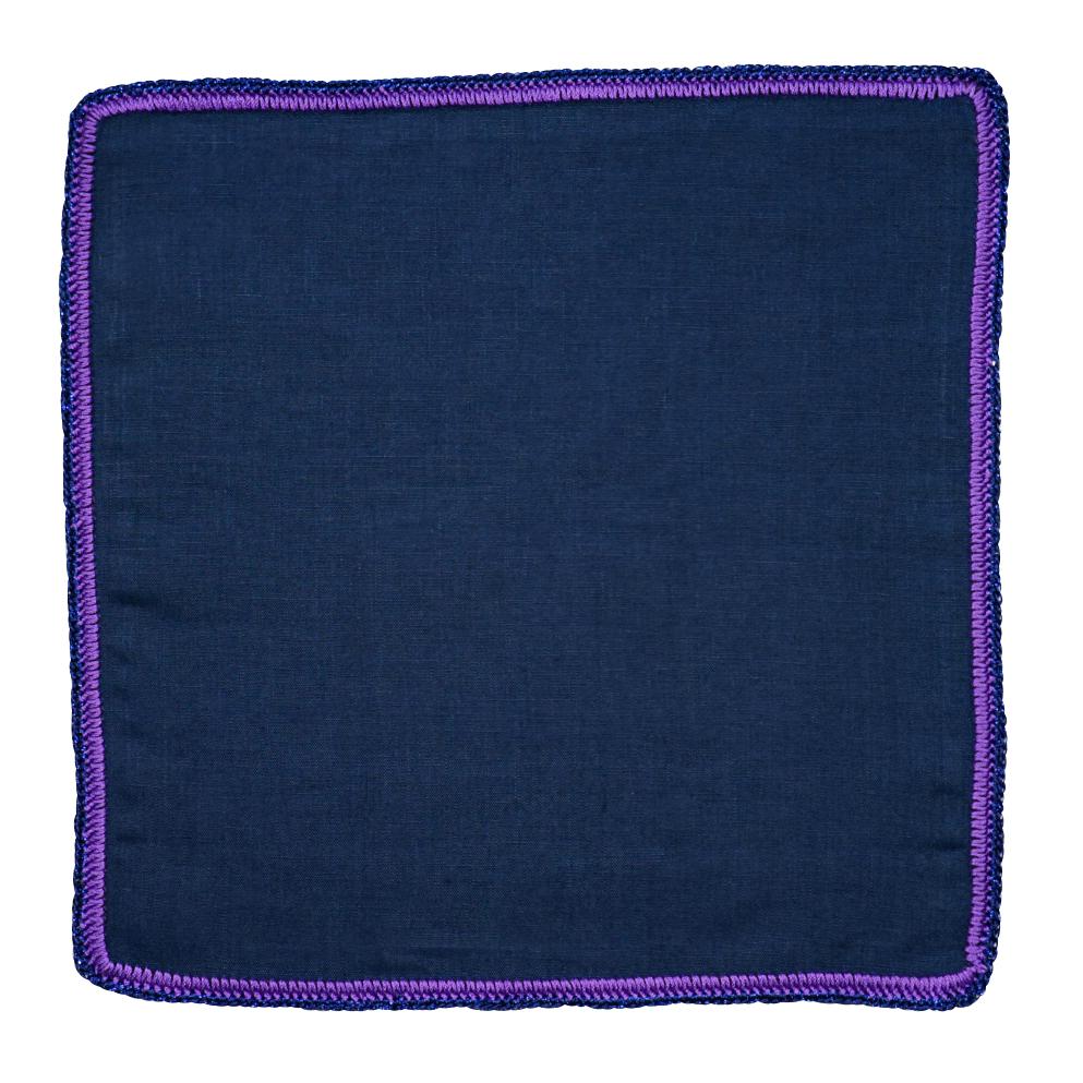 Navy Scuro with Purple and Navy Flake Signature Border