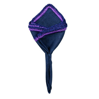 Navy Scuro with Purple and Navy Flake Signature Border