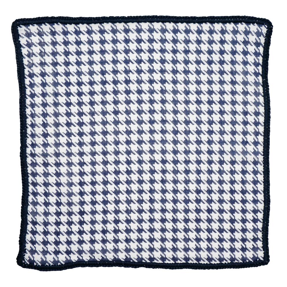 Navy Houndstooth with Navy Blue Signature Border