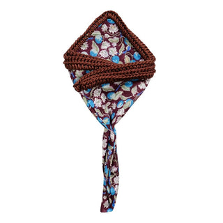 Aegean Tulipano with Brown Signature Border - Sebastian Cruz Couture