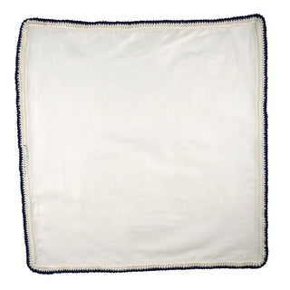 White Nuvola With Navy Blue Flake Signature Border