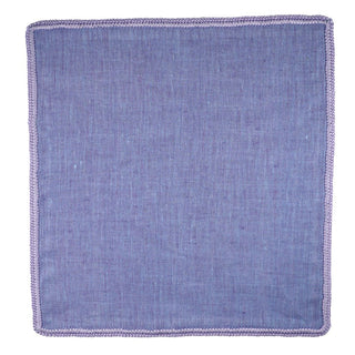 Denim Lino with Lavender Signature Borders