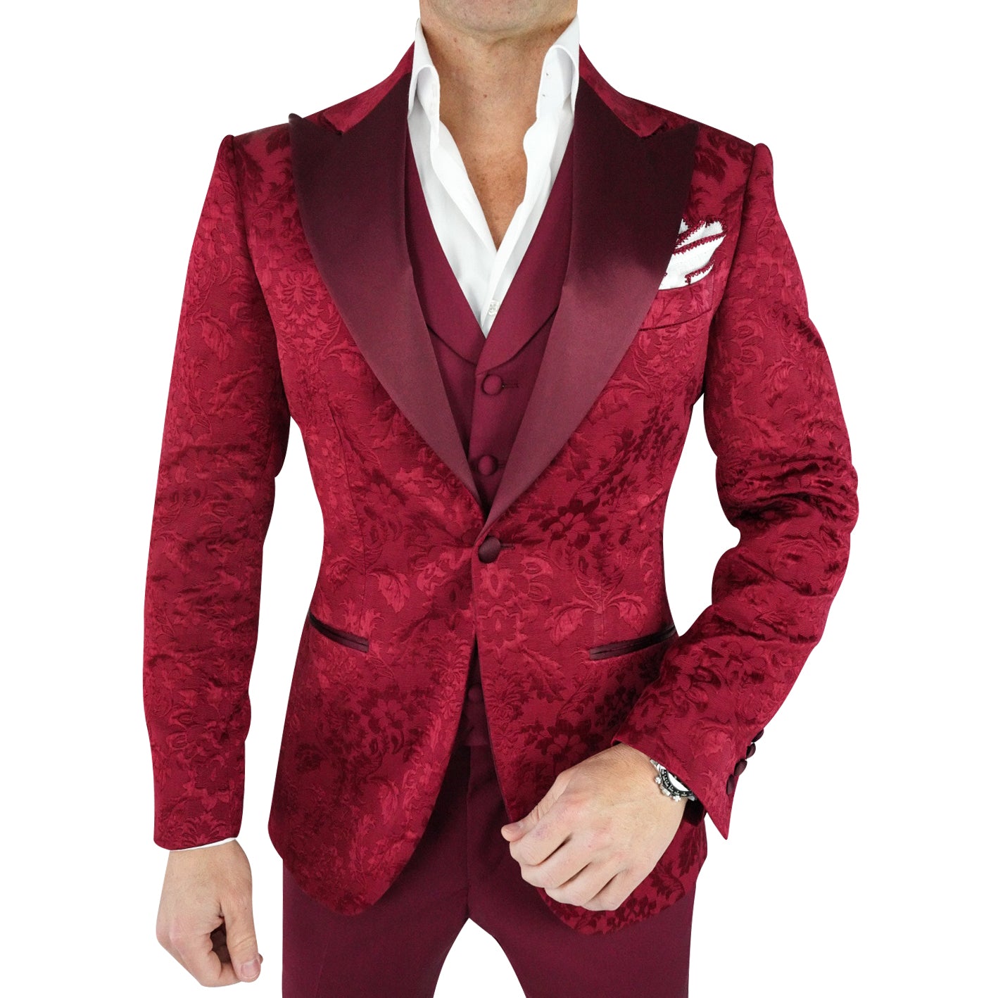 Burgundy Fiore Jacket