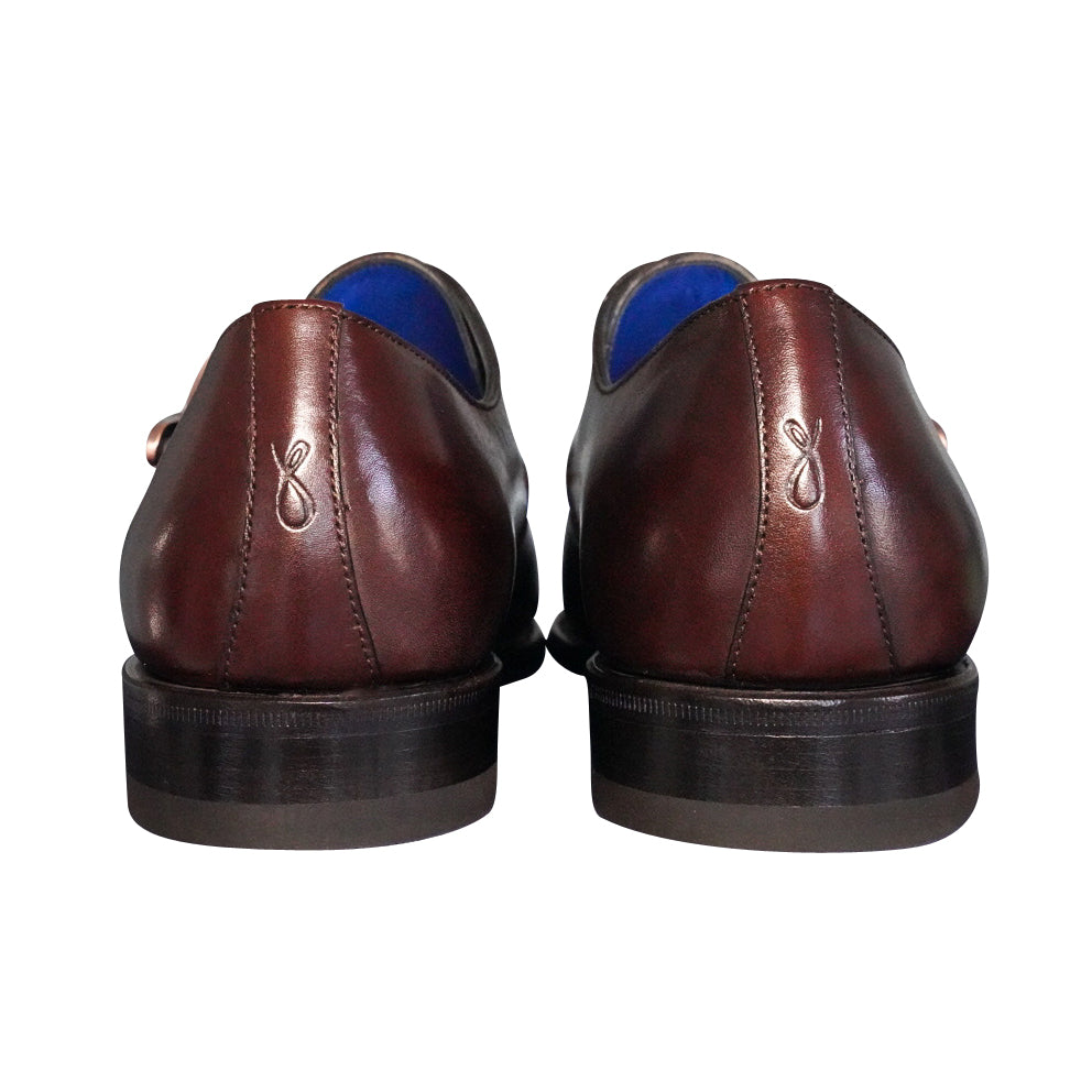 Cacao With Rose Gold Hardware Monk Strap