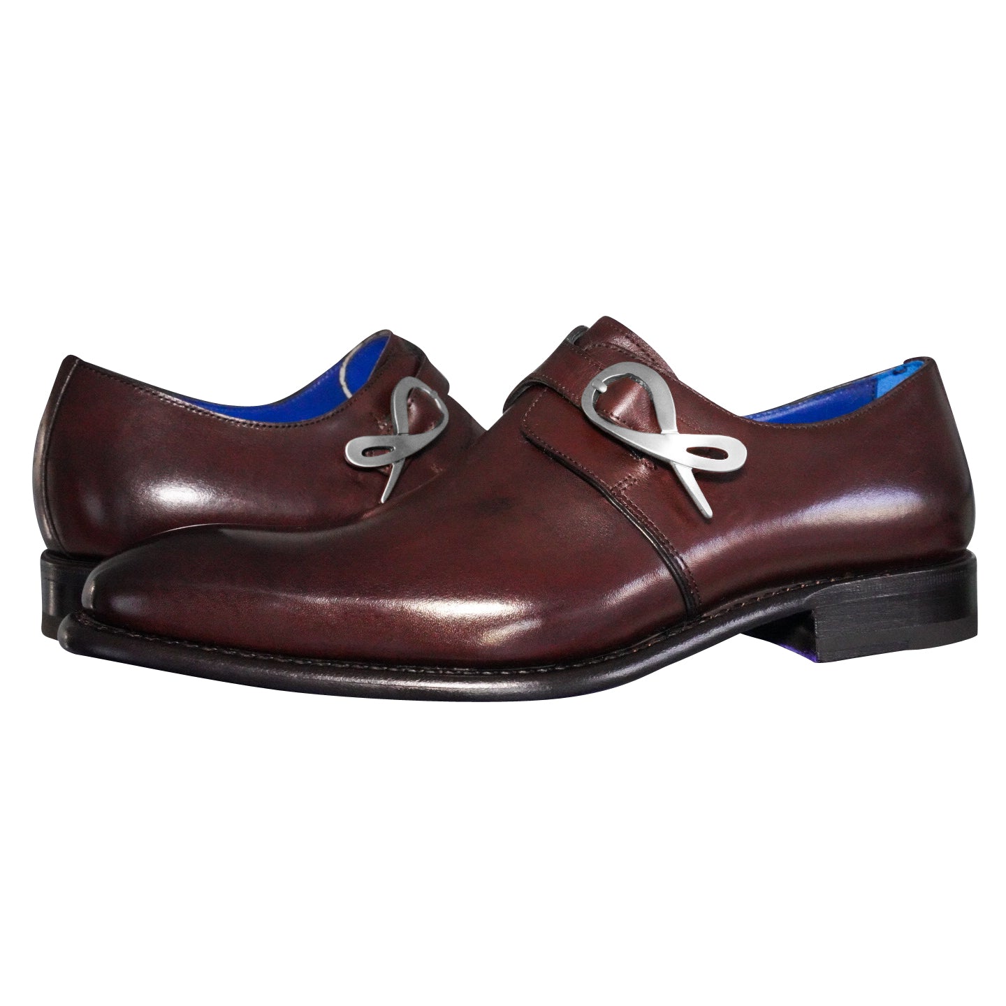 Cacao With Silver Hardware Monk Strap