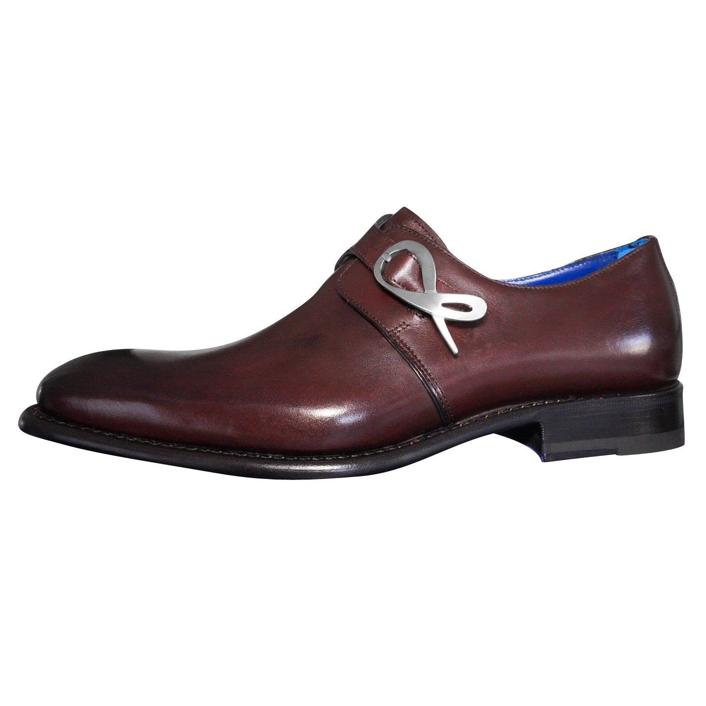 Cacao With Silver Hardware Monk Strap