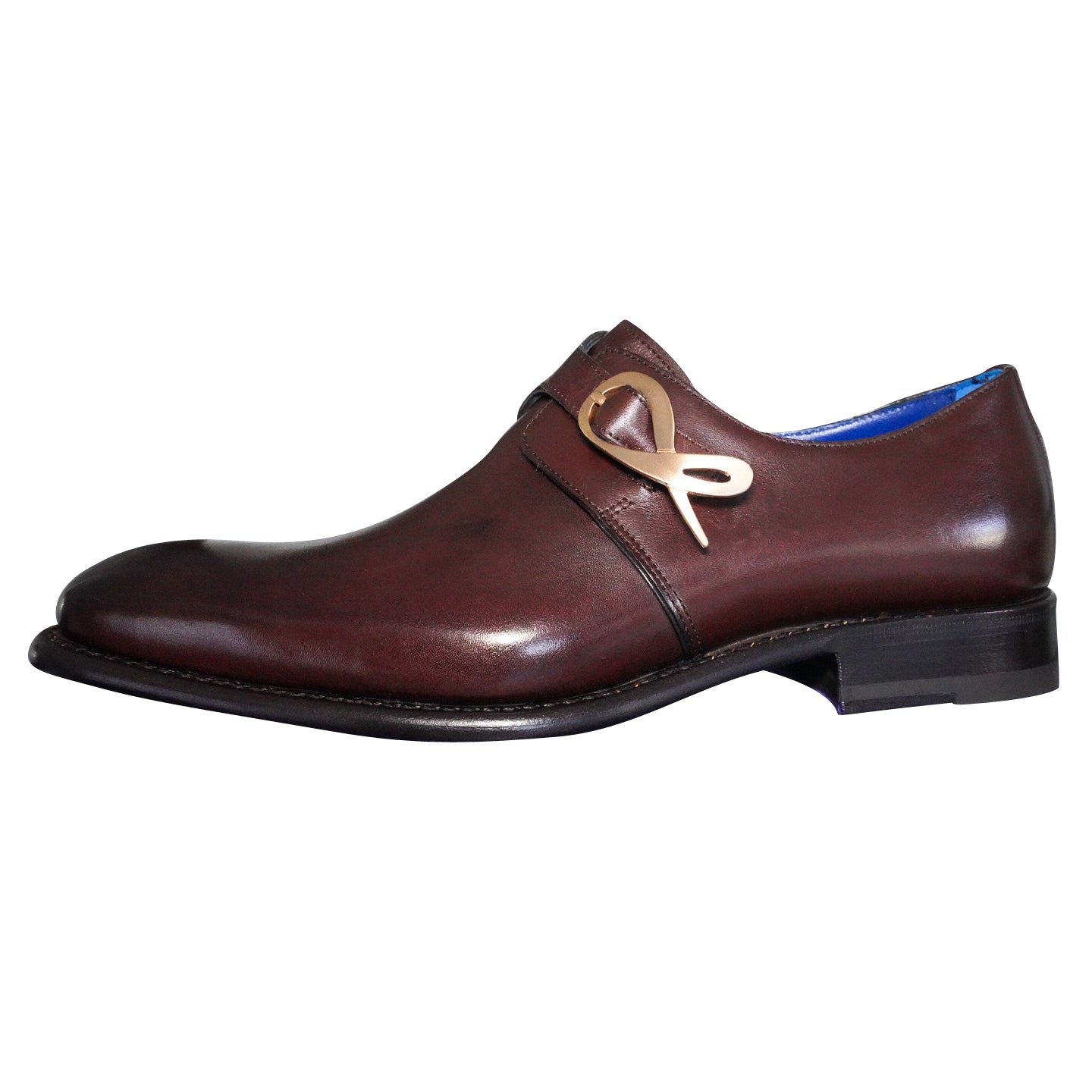Cacao With Yellow Gold Hardware Monk Strap