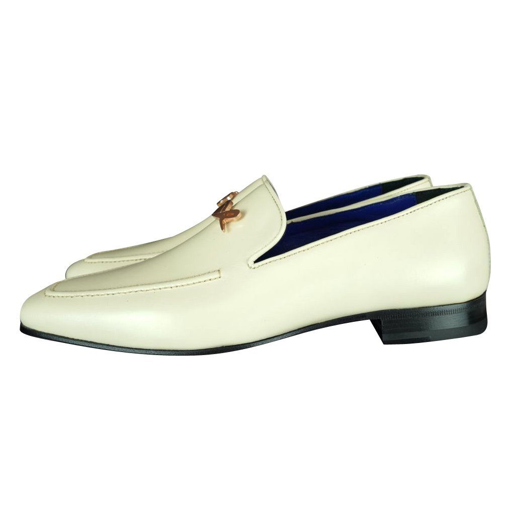 Classica Mascarpone With Rose Gold Hardware Leather Loafers @ The Vault