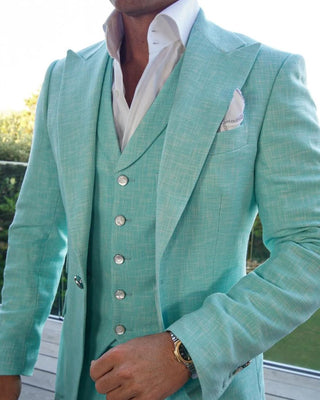 Blu Ciano Lino Tweed Jacket