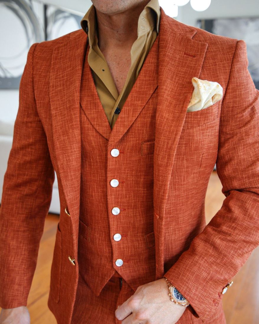 Brick Lino Tweed Sport Jacket