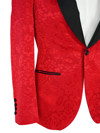 Red & Black Fiore Dinner Jacket