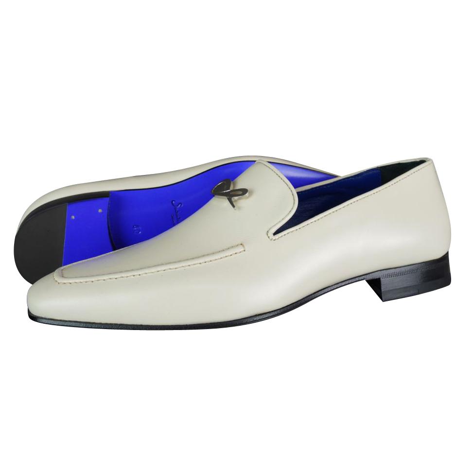 Classica Mascarpone With Silver Gold Hardware Leather Loafers